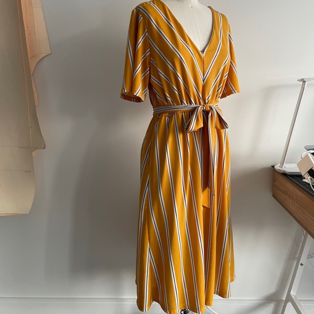 Yellow striped sundress